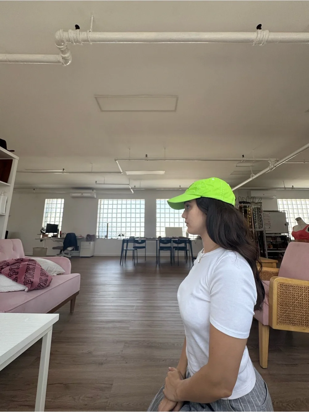 Neon Green Embroidered Baseball Cap - Unbranded